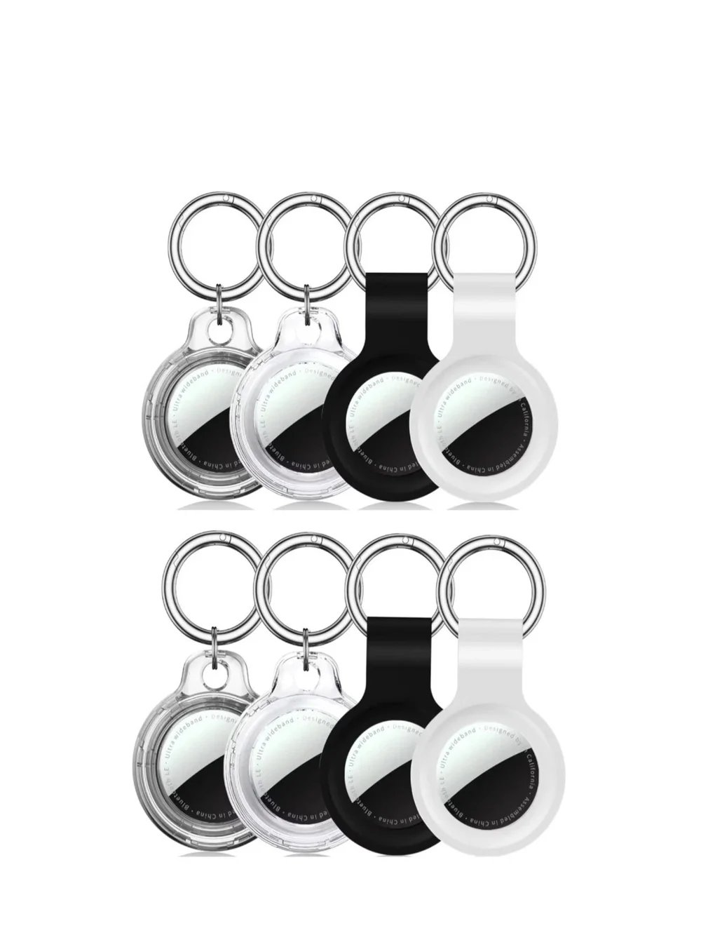 AirTag Holder 8 Pack Waterproof AirTag Keychain Holder 2 Styles